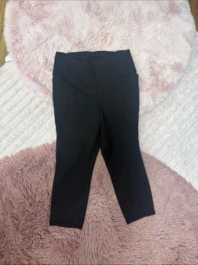 torrid Black Cropped Ponte Leggings with High Waist